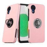 Wholesale Dual Layer Armor Hybrid Stand Ring Case for Samsung A03 Core (Rose Gold)